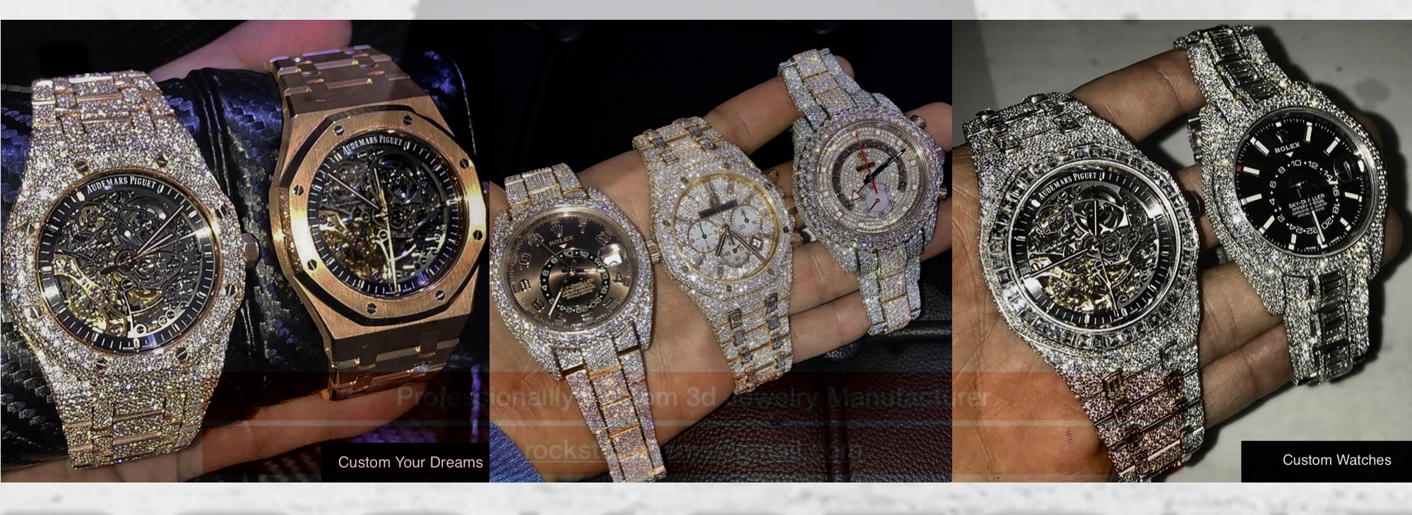 Iced Out Moissanite Watches