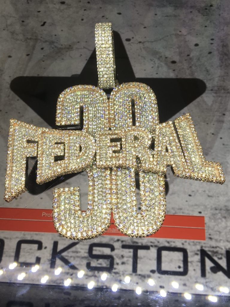 38 Federal Hiphop Diamond Pendant