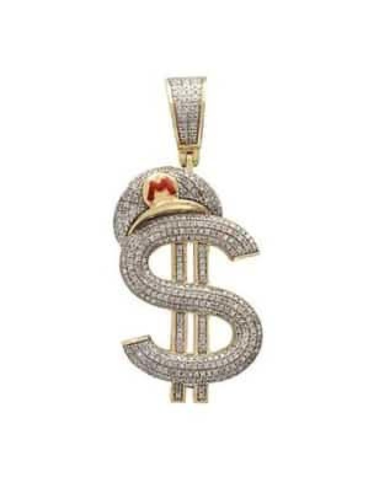 Dollar Sign Diamond Pendant , Setting A Cute Mario Cape On Dollar Sign Pendant 