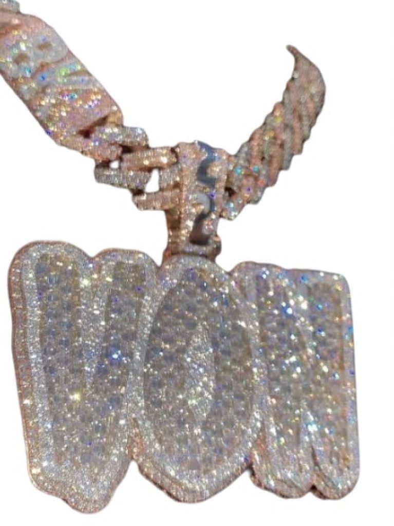 Von Baguette Diamond Pendant