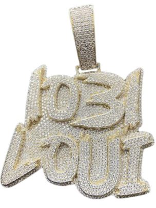 1031 Loui Hip Hop Diamond Pendant , 2x3 Inch Custom Pendant