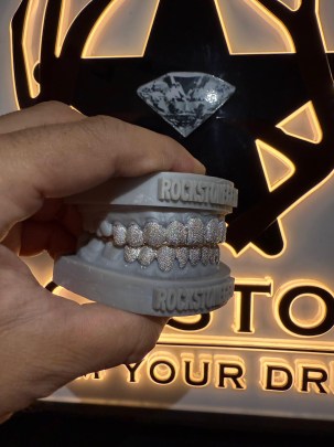 8 Upper 8 Lower Custom Diamond Grills 0