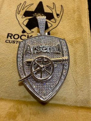 Arsenal Diamond Pendant , Hip Hop Stunning Diamond Pendant 3