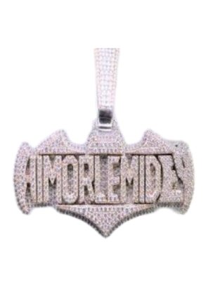 Batman Shaped Letter Pendant , 1.5 x 2.5 Inch Hip Hop Pendant