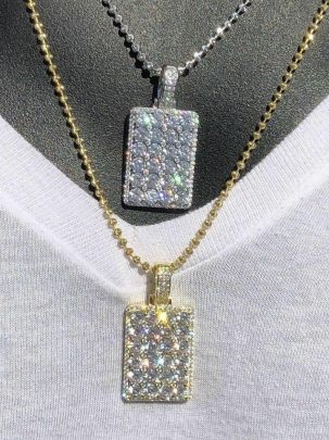 Dog Tag Diamond Pendant