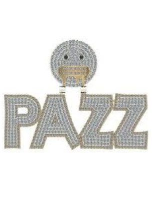 Hip Hop Diamond Pendant , Pazz Personalised Letter With Emo Face Bail Pendant