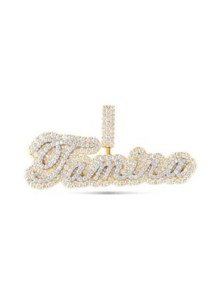 Jamira Cursive Letter Pendant , 1 x 1.5 inch