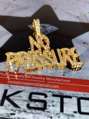 No Pressure Letter Diamond Pendant