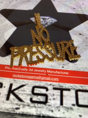 No Pressure Letter Diamond Pendant 1