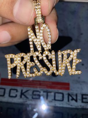 No Pressure Letter Diamond Pendant 4