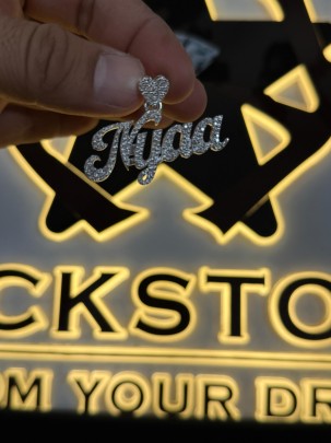 Nyaa Cursive Letter Pendant Design  1