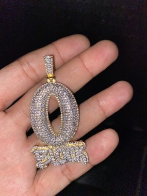 Oblock Diamond Pendant , Hiphop Diamond Pendant , Kingvon's Oblock Pendant