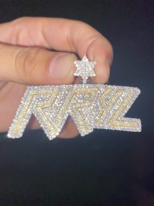 RR4L Personalised Diamond Pendant , Customise Hiphop Pendant 3