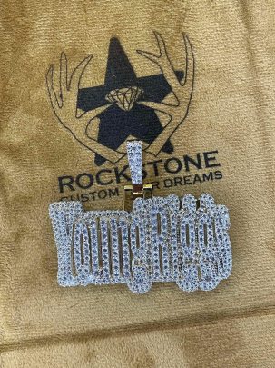 Young Riggs Customise Diamond Pendant , 1.2inch x 2inch 3